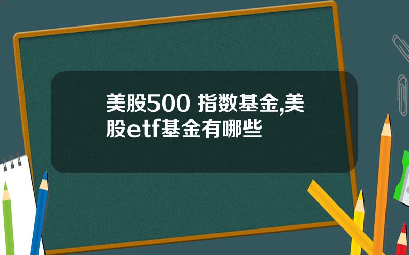 美股500 指数基金,美股etf基金有哪些